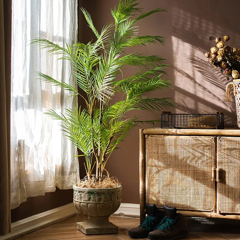 Tropical plants artificial palm realistic plastic branches - view 3