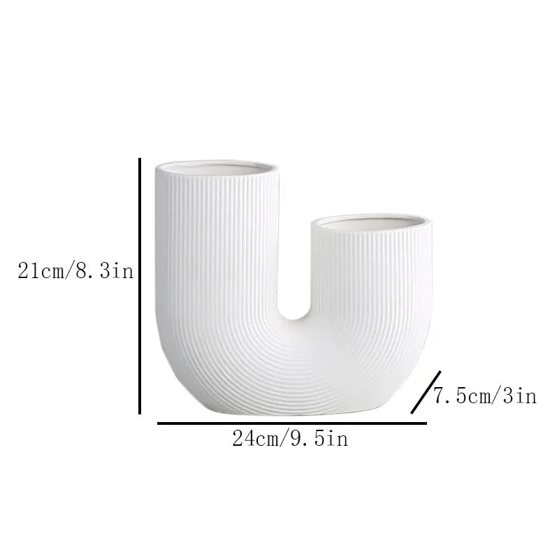 Nordic Ceramic Vase for Home Decoration, Simple Flower Pot, Living Room, Interior, Office, Desktop, Table decor, Accessories - A
