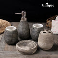 Decorative ceramic bottle for bathroom five pieces - 5 Pieces