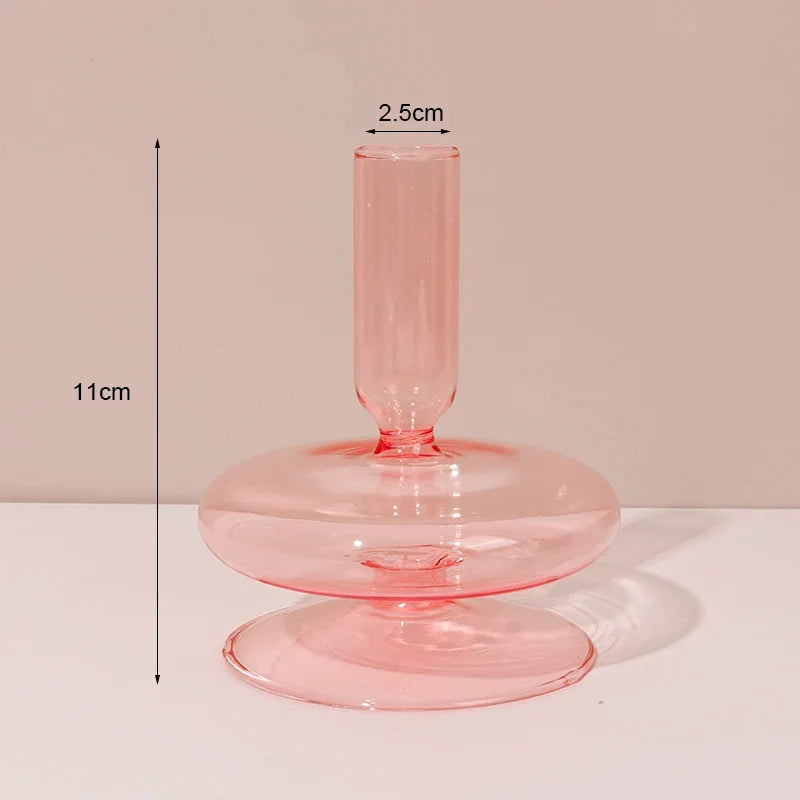 Classic retro glass candlesticks for wedding and interior decoration - 009-2