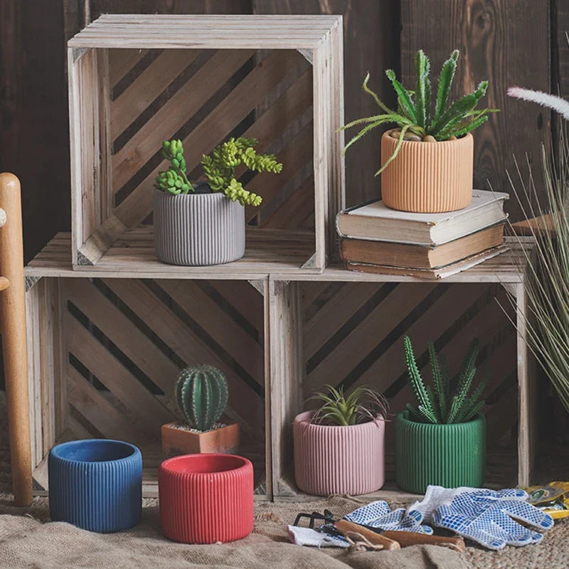 Scratch concrete and silicone flower pot mould - view 3