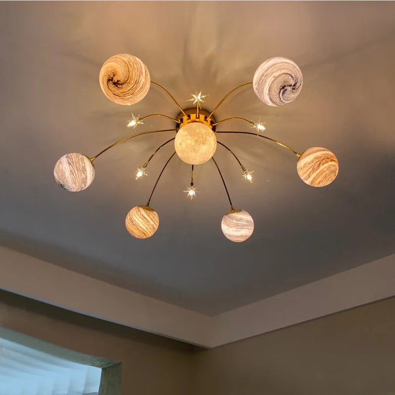 Chandelier child in glass design bright for bedroom - view 2