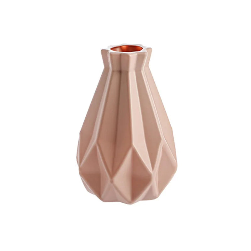 Nordic Style Plastic Vase Ornaments, Flower Arrangement, Home Living Room Decoration, Dried Flower Creative Art, Desktop decor - 3505 pink