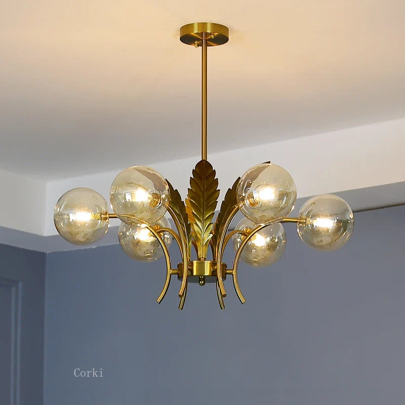 Modern glass chandelier minimalist design for elegant interior - view 10