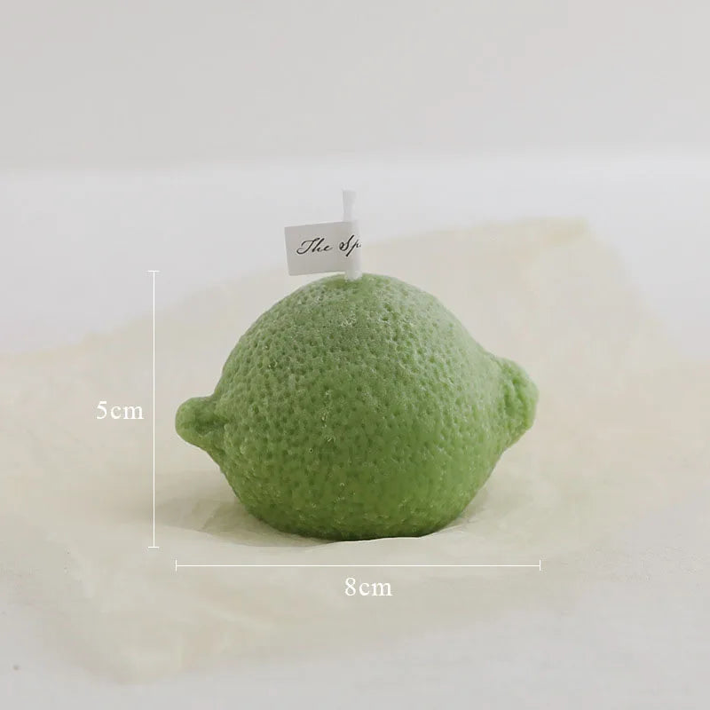 Candle fragrant lemon artisan for photo decoration and parties - 4
