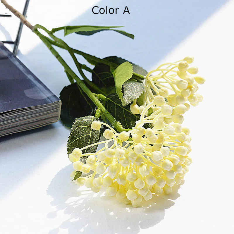 Artificial hortensia berries branch for floral decoration - view 3