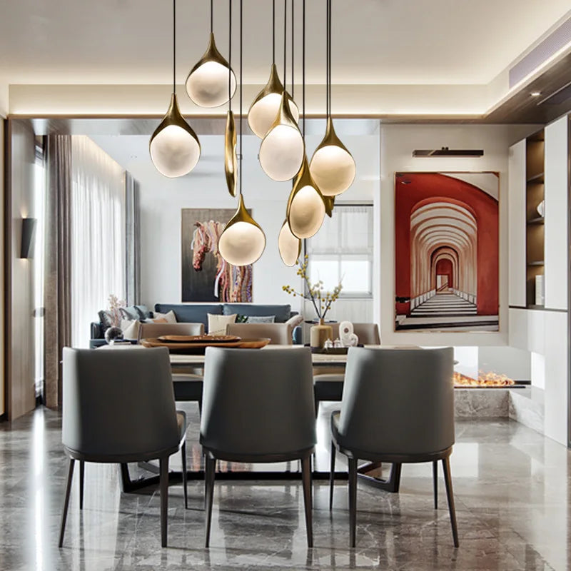 Modern spoon-shaped pendant light for retro decoration - view 4