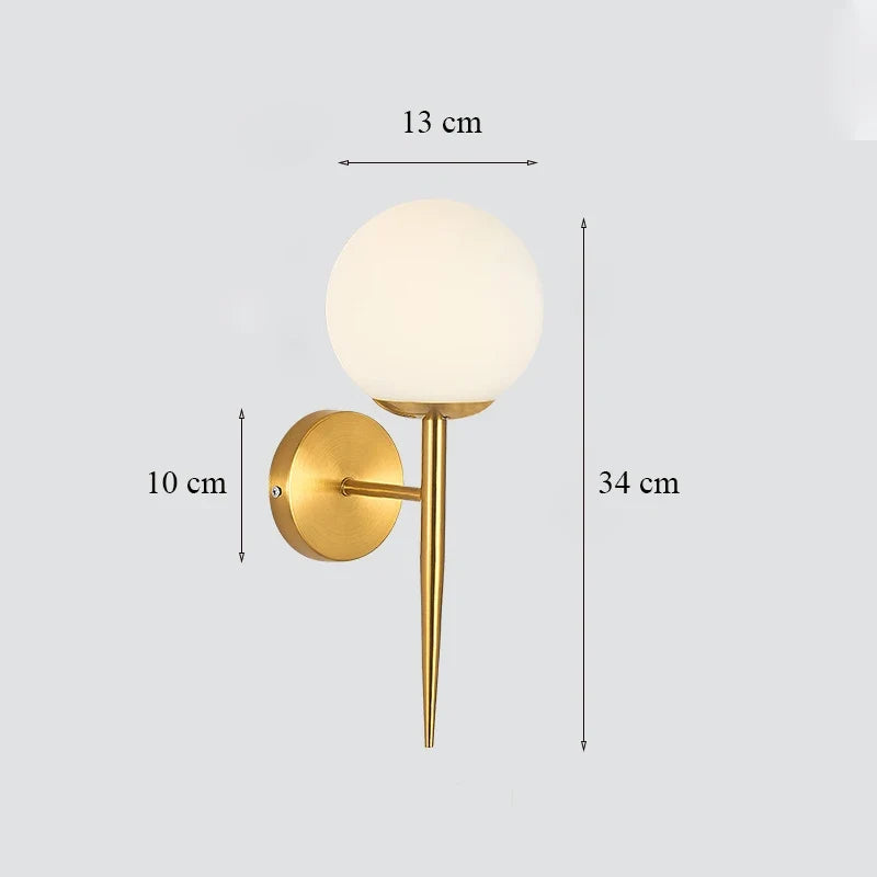 Art decorative luxury glass wall sconce for interior - 2 / LED Bulb