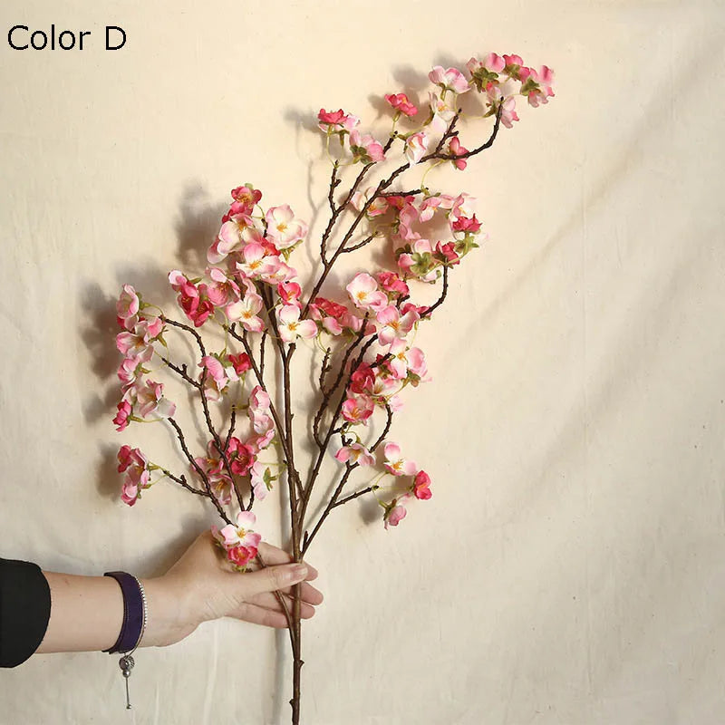 Artificial cherry flowers wedding bouquet interior decoration - D