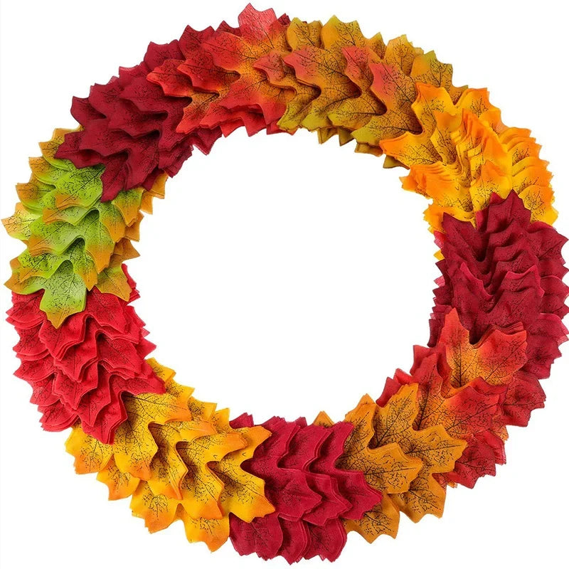 Set of 100 artificial maple leaves for festive decorations - view 9
