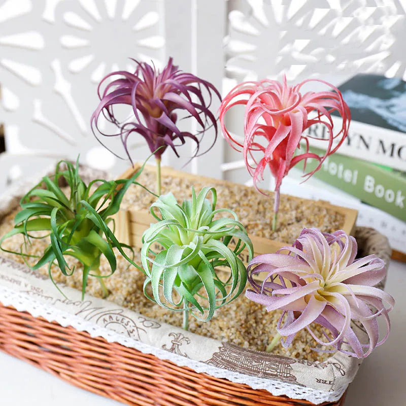 Artificial succulent decorative plants for a natural interior