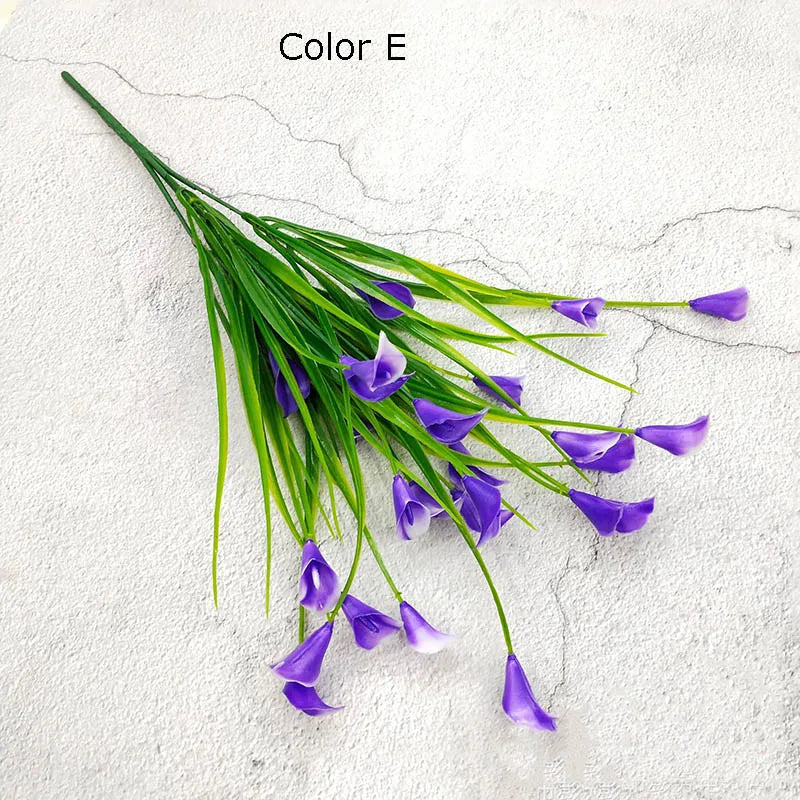 Bouquet of 25 heads of artificial mini calla elegant floral decoration - view 6