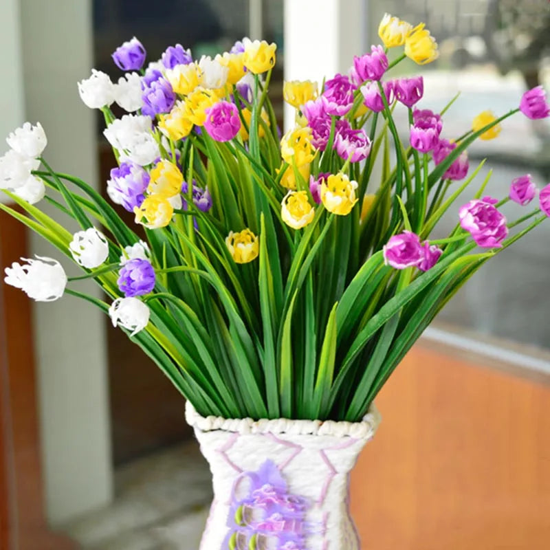 Bouquet of artificial mini tulips for spring decoration - view 2