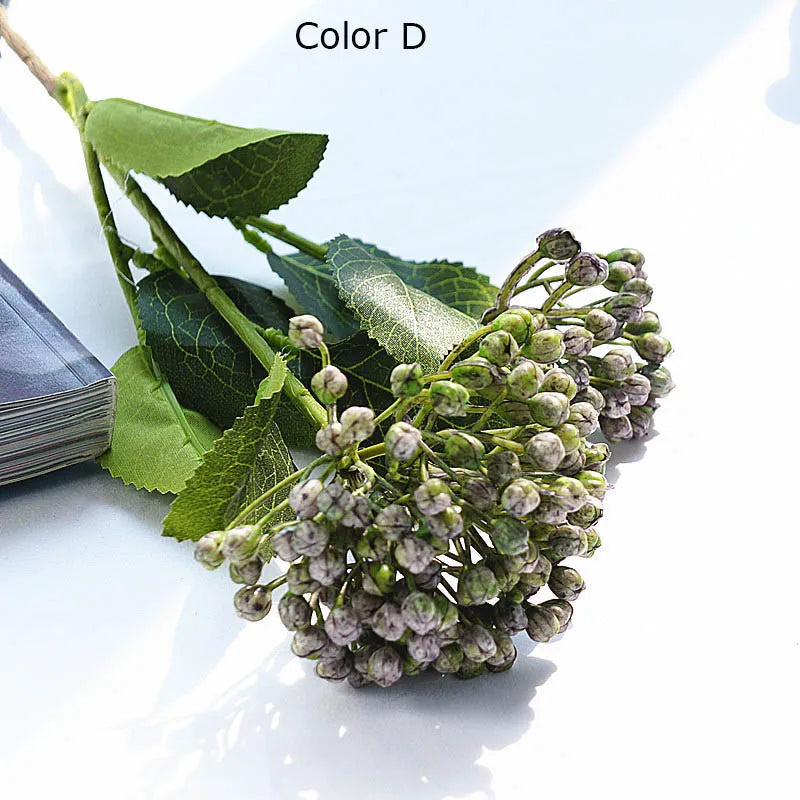 Artificial hortensia berries branch for floral decoration - D
