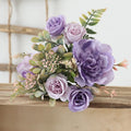 Bouquet of artificial peonies for wedding and decoration - Light Purple