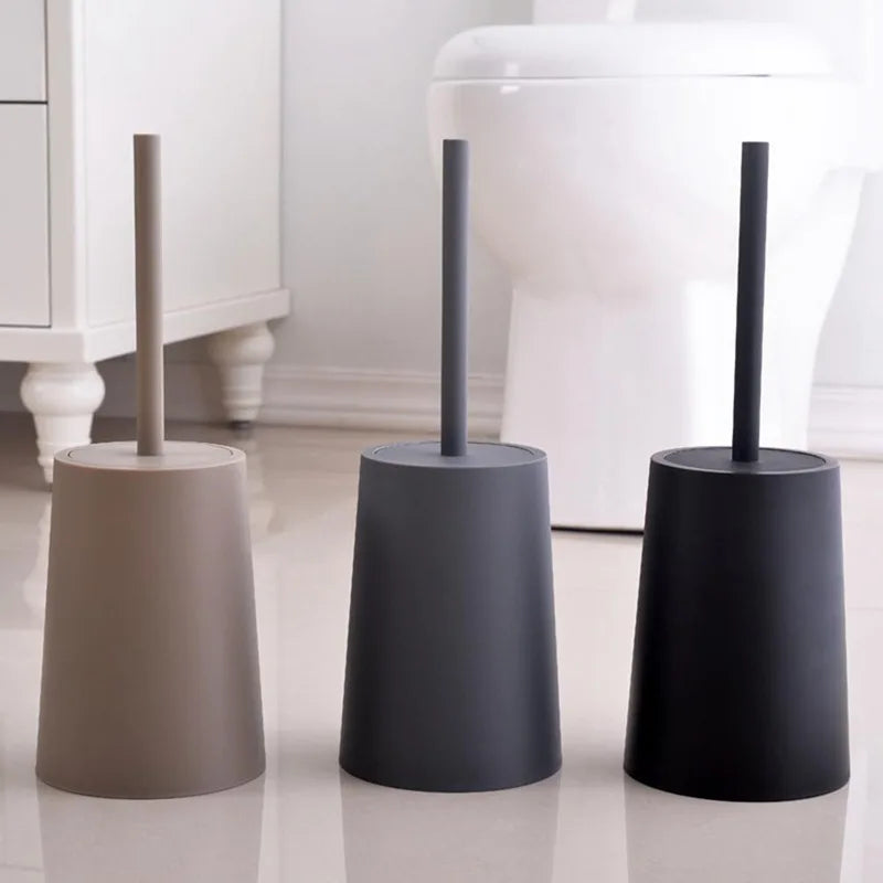 Modern toilet brush with lid and elegant design