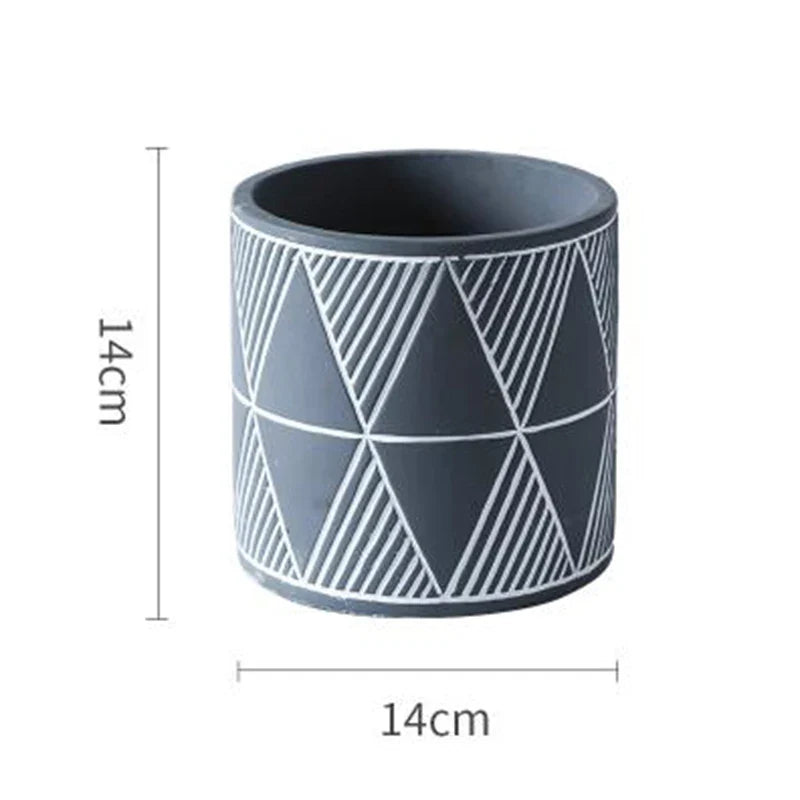 Silicone mould for homemade concrete flower pot - FOUND Gray