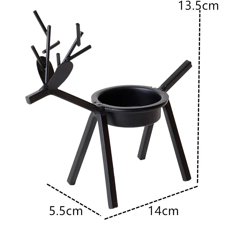 African decorative candlesticks for vintage table and desk - Chandelier Cerf