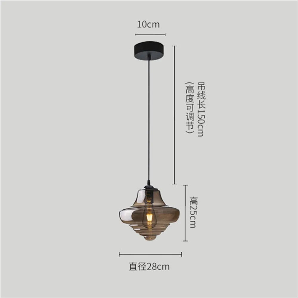 LED pendant light in glass for a modern cottagecore decor - B