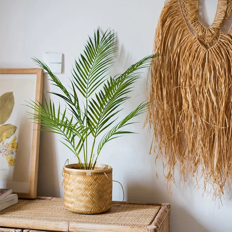 Tropical plants artificial palm realistic plastic branches - view 4