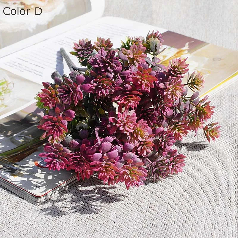 28 artificial succulent plant heads for decoration wedding garden - view 4