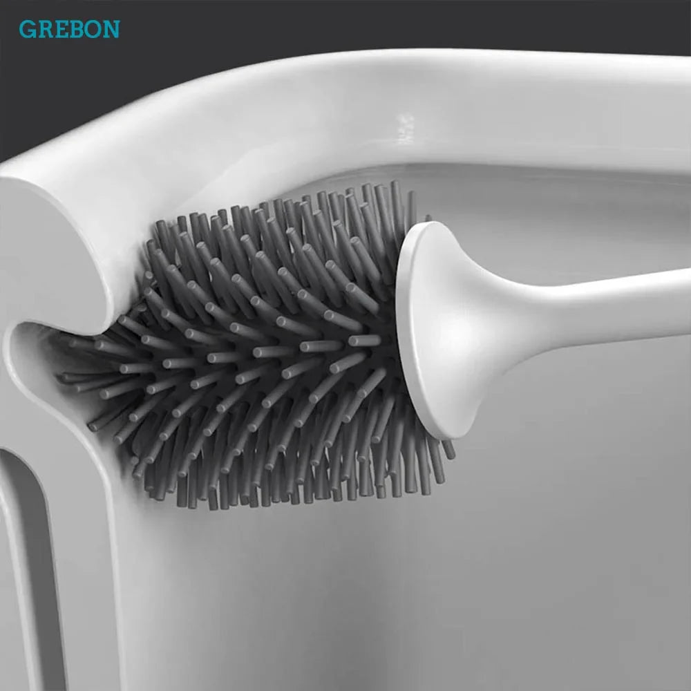Self-cleaning silicone brush holder for bathroom - view 3