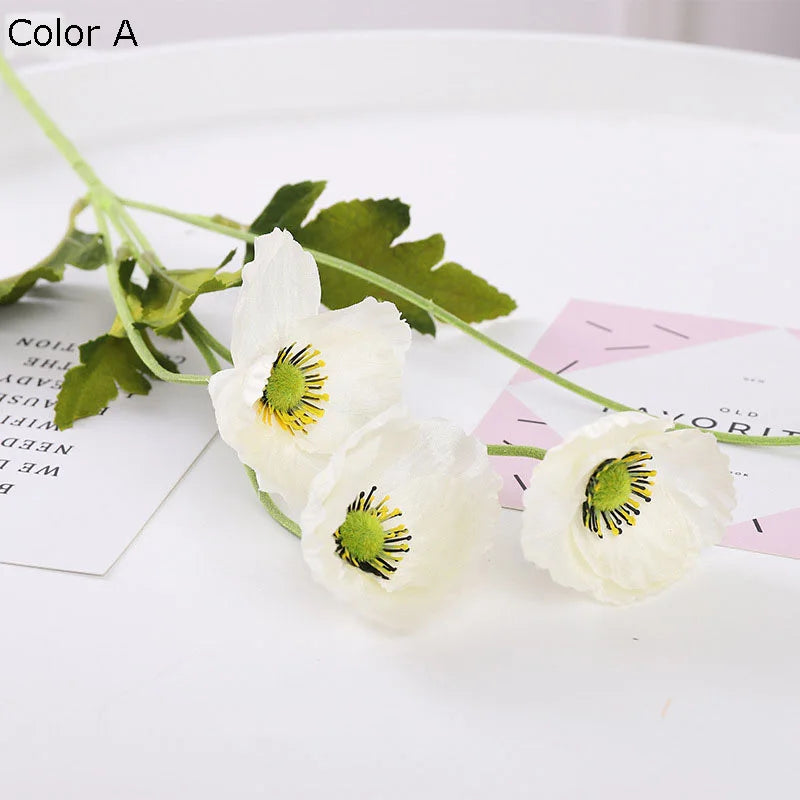 New garden decor artificial poppy flowers for party - One