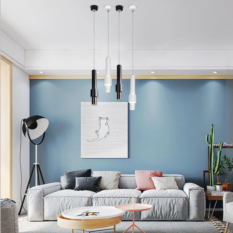 Nordic led pendant light tube long internal lighting dimmable - view 10
