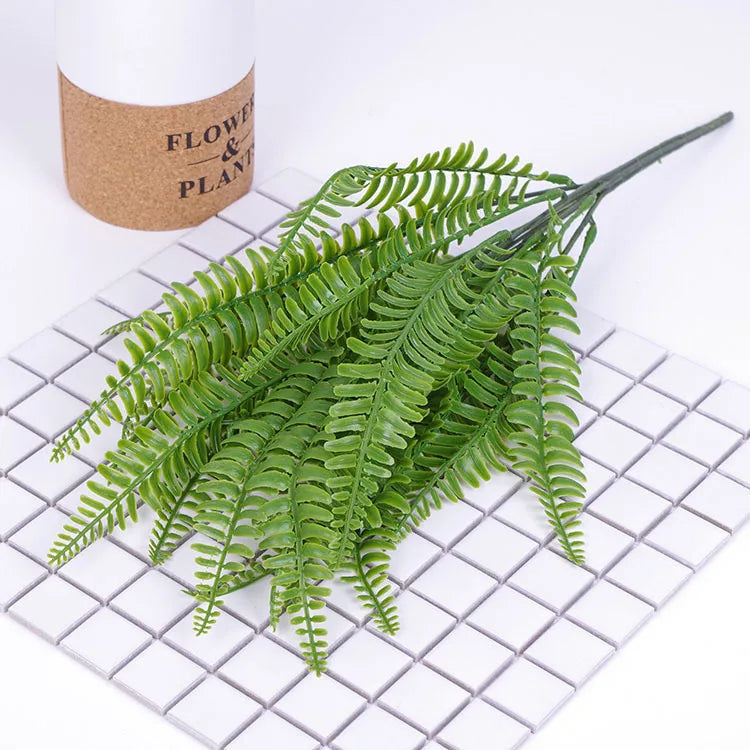 Bouquet of artificial ferns with a realistic touch for interior decoration