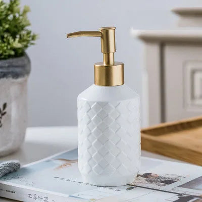 Ceramic liquid soap dispensers for bathroom gift - One