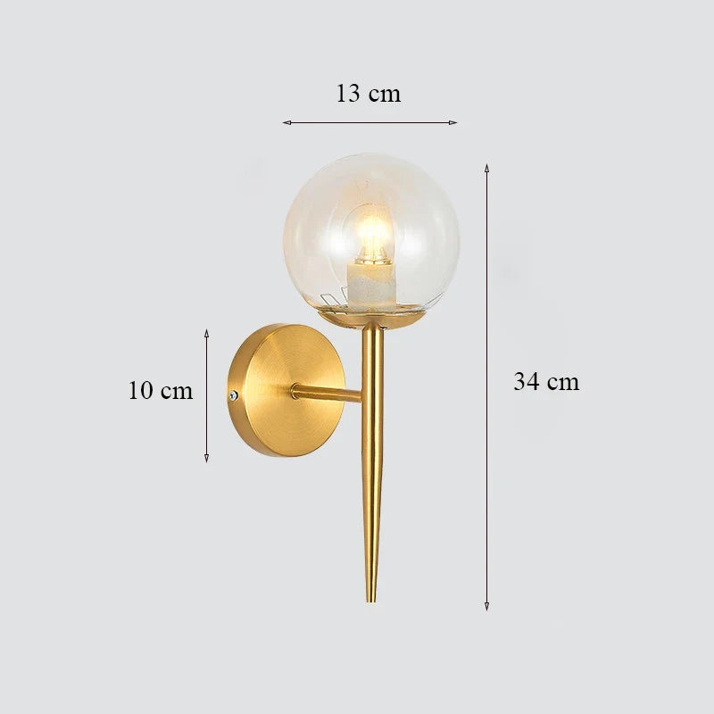 Art decorative luxury glass wall sconce for interior - 1 / LED Bulb