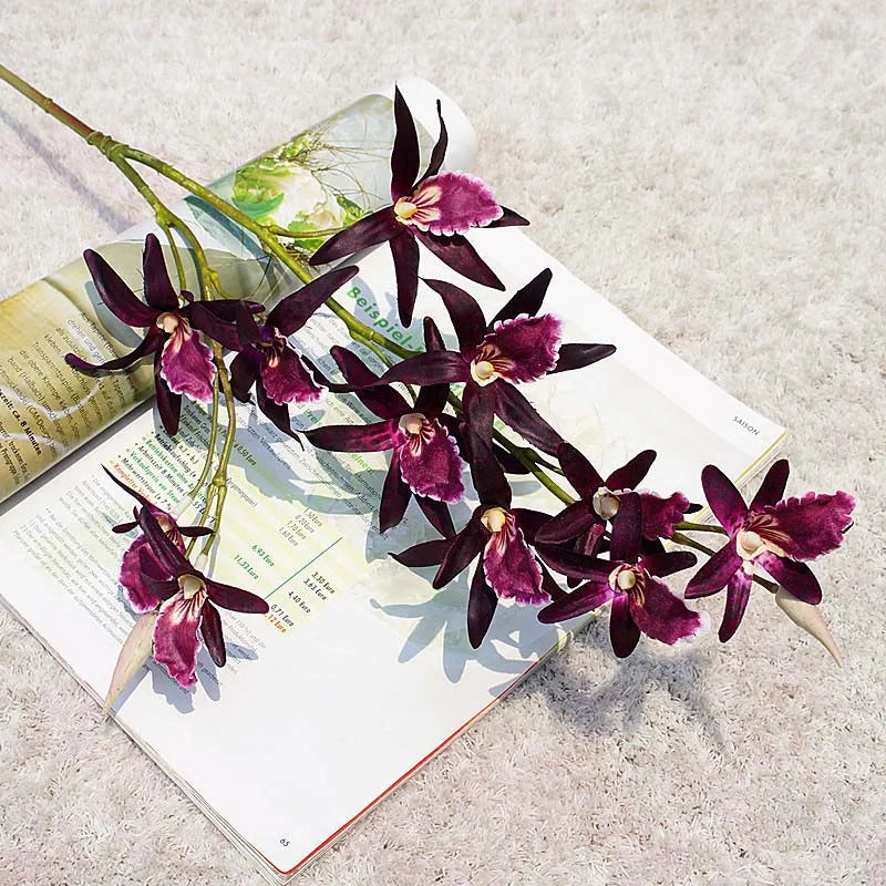 Luxury orchids artificial flowers for Christmas wedding and autumn decorations - view 2