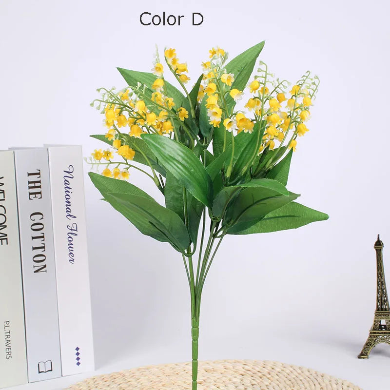 Artificial flowers muguette wedding bouquet decoration plastic party - view 4