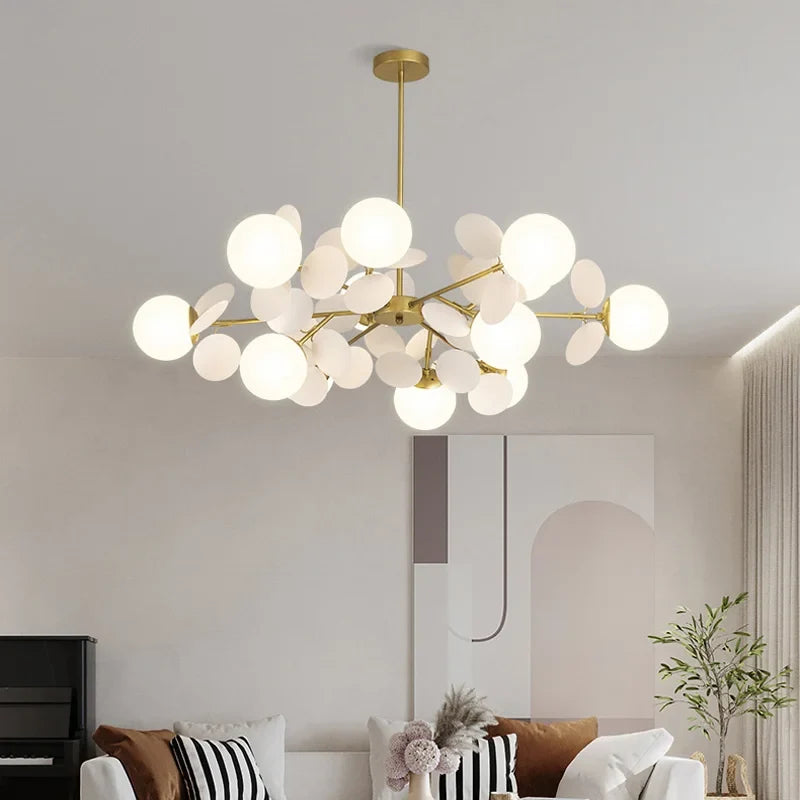 Child chandelier flowers multicolored decorative pendant light - view 5