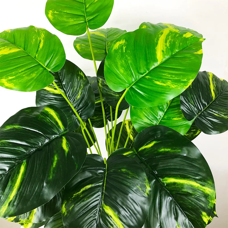 Artificial plants large leaves monstera for interior decoration - view 7