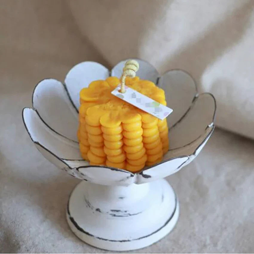 Short / Tall Corn Scented Candle Natural Flameless Soy Wax Essential Oil Fragrance Candles for Aromatherapy, Stress Relief - Short