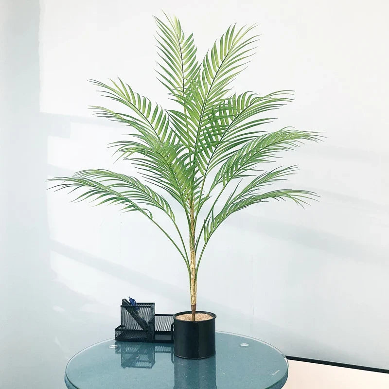 Tropical artificial palm plants with leaves monstera garden decoration - view 3