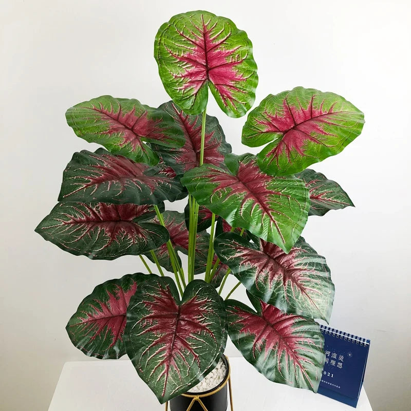 Tropical leaves monstera artificial palm for interior decoration - view 6