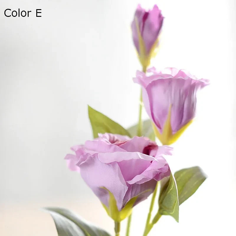 Artificial flowers wholesale decoration wedding eustoma silk 3 branches - view 5