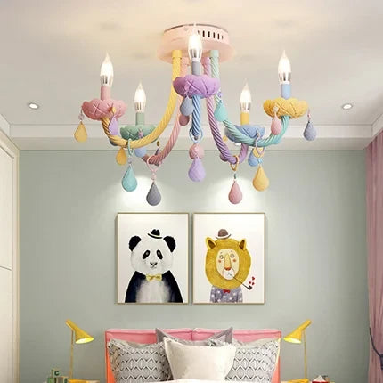Modern ceiling lamp for children's room with light-filled sockets - view 5