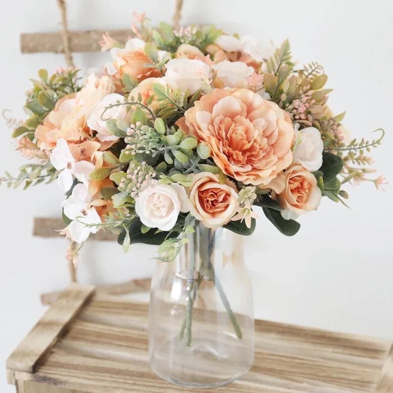 Bouquet of artificial peonies for wedding and decoration - view 2
