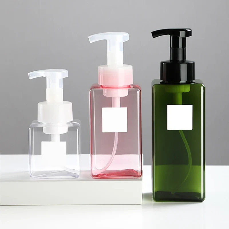 Portable soap dispenser with manual foam pump - view 2