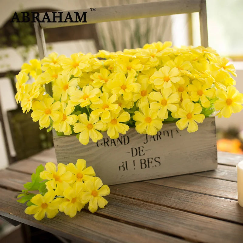 Bouquet of artificial daisy flowers for autumn decoration