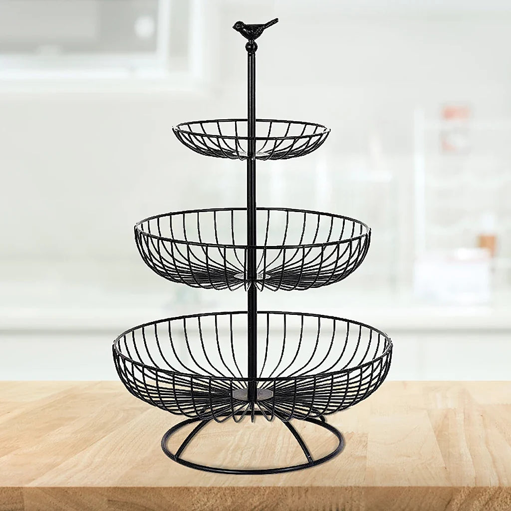 Three-level fruit basket for kitchen storage - view 6