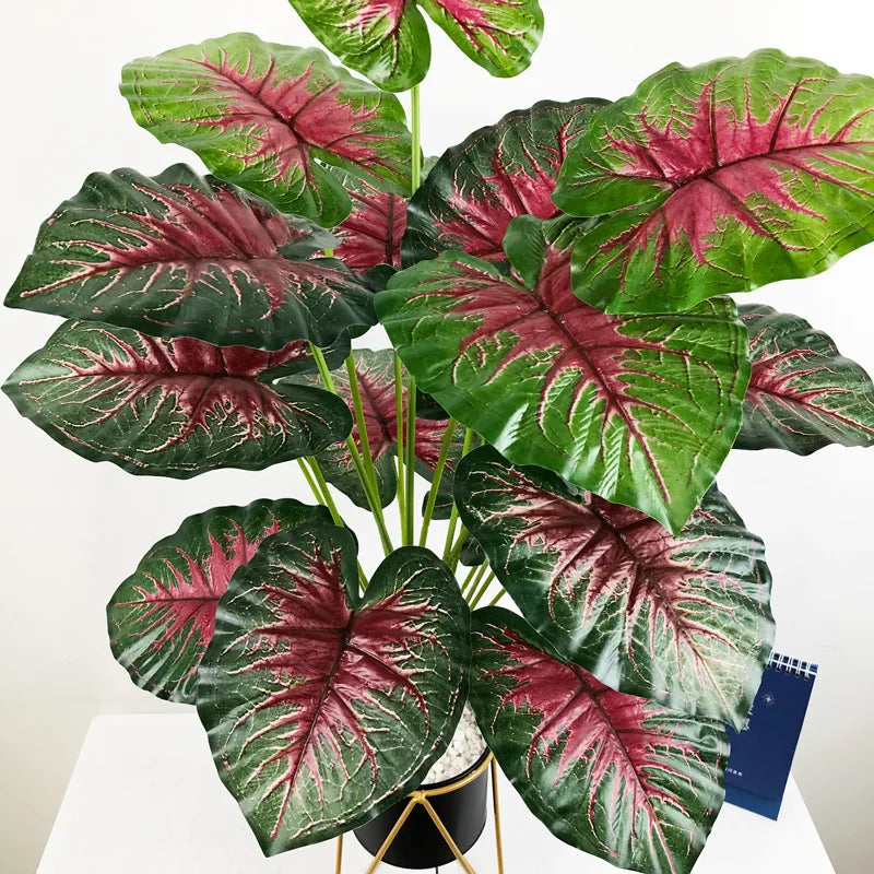 Tropical leaves monstera artificial palm for interior decoration - view 4