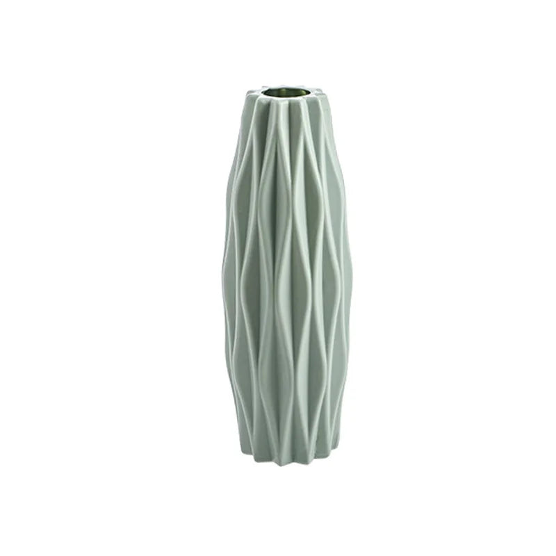 Nordic Style Plastic Vase Ornaments, Flower Arrangement, Home Living Room Decoration, Dried Flower Creative Art, Desktop decor - 3219 green