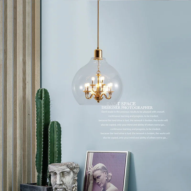 Glass chandeliers for loft decoration and restoration - view 2