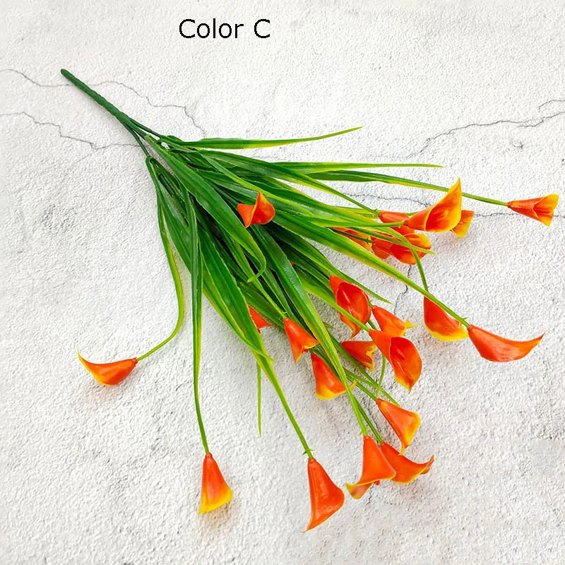 Bouquet of 25 heads of artificial mini calla elegant floral decoration - view 4