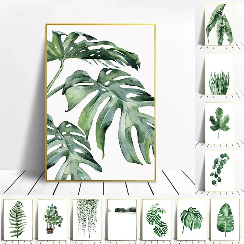 Modern tropical plant for Scandinavian wall decoration - view 2