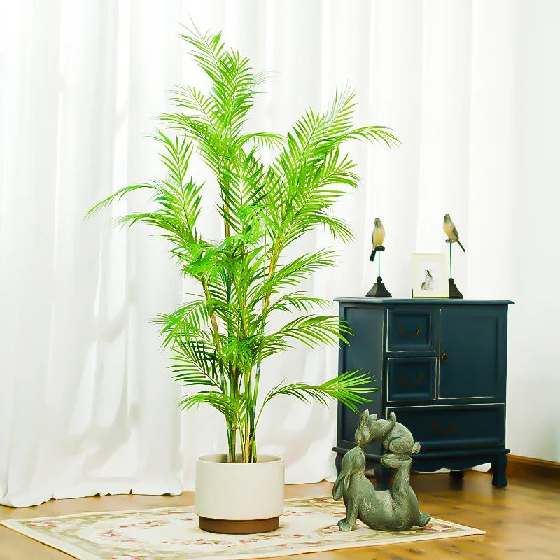 Tropical plants tall artificial palm pot outdoor decoration - view 3
